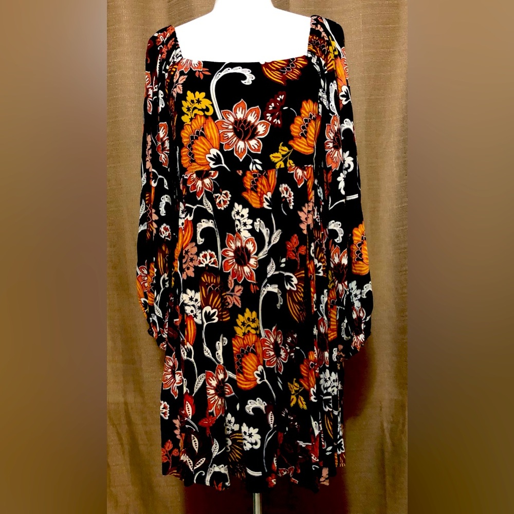 GYPSY LOVE FLORAL PRINT MINI DRESS SIZE (L) LARGE